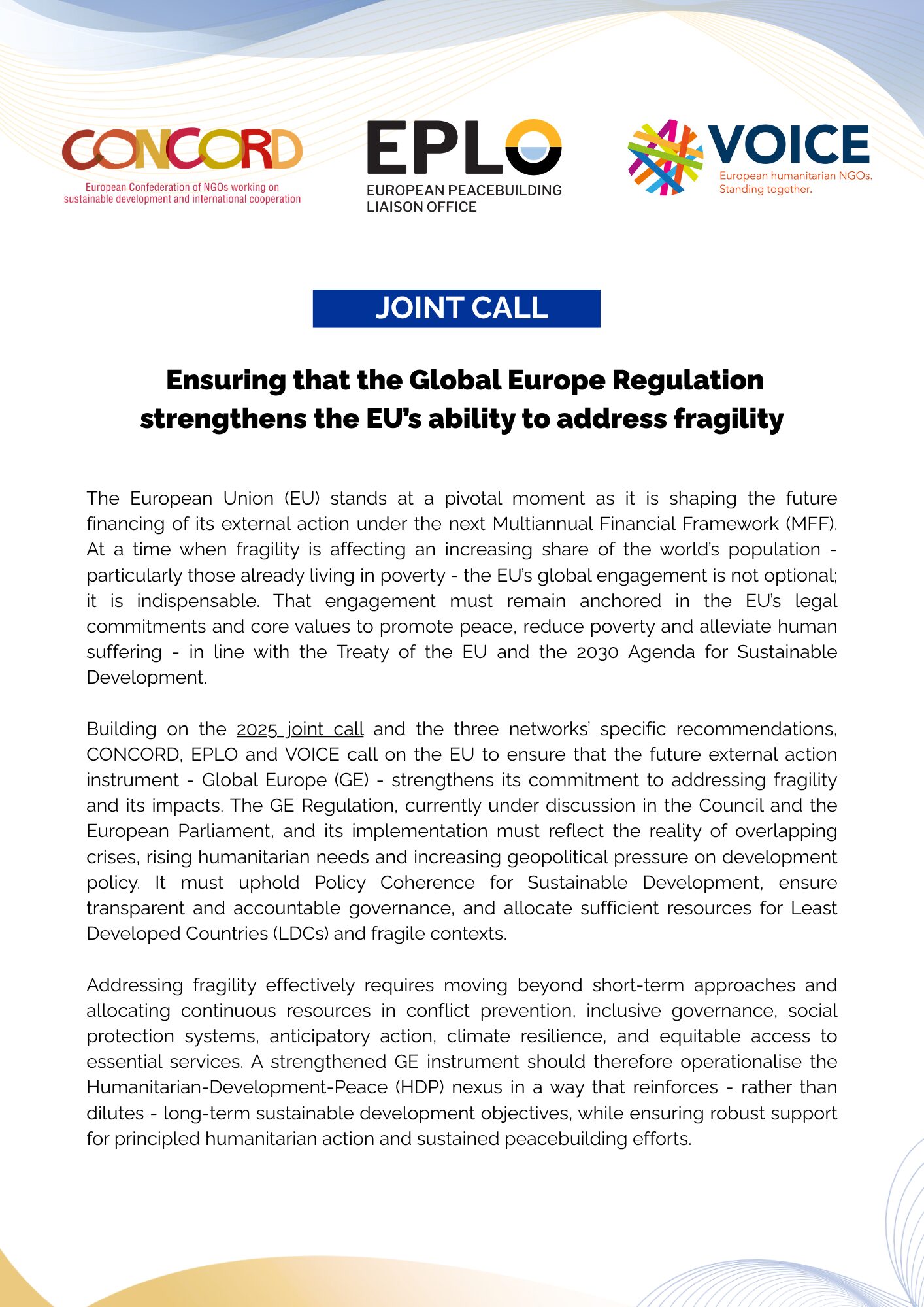 CONCORD Open Letter Template